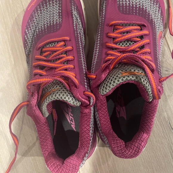 Women   Pink and Gray Altra Shoes - Picture 2 of 3